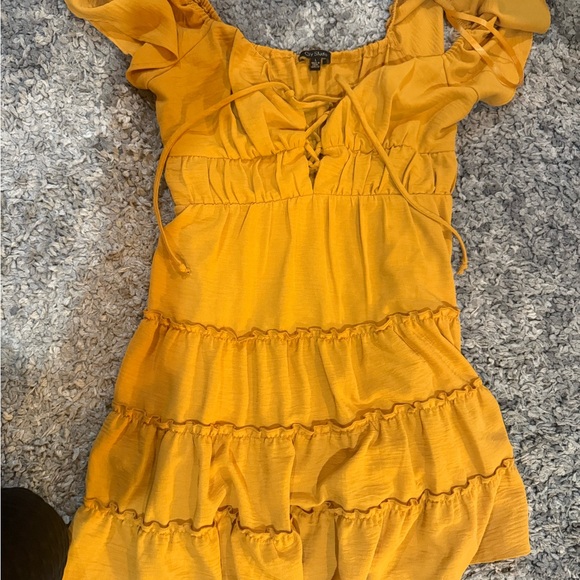 City Studio Yellow Ruffled Dress - Picture 2 of 4
